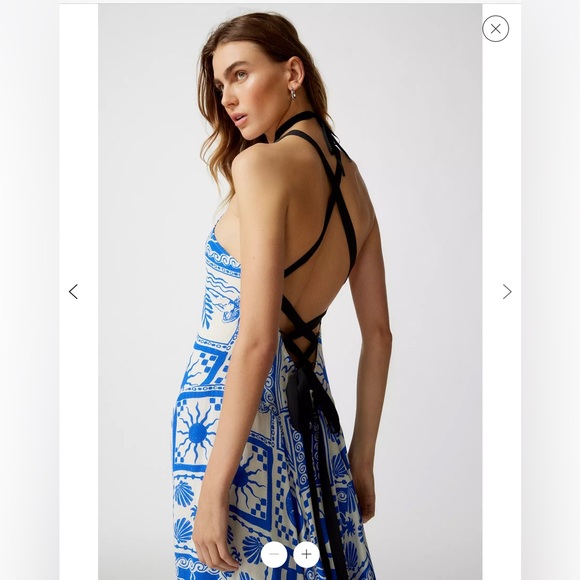 NWT UO Ecote Janet Strappy Back Midi Dress - Picture 4 of 15